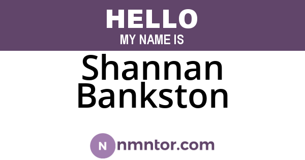 Shannan Bankston