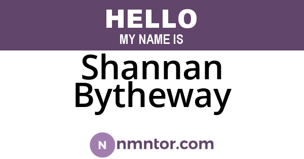 Shannan Bytheway