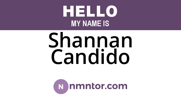 Shannan Candido