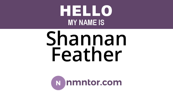 Shannan Feather