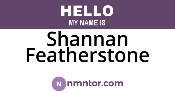 Shannan Featherstone