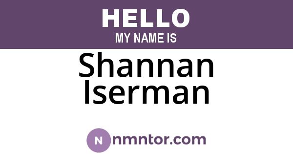 Shannan Iserman