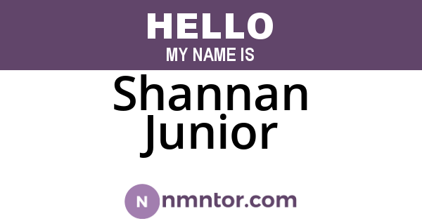 Shannan Junior