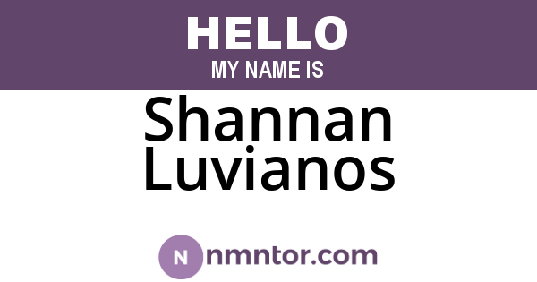 Shannan Luvianos