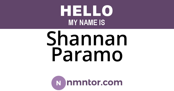 Shannan Paramo