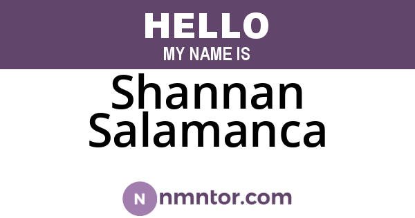 Shannan Salamanca