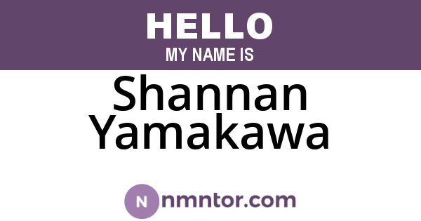 Shannan Yamakawa