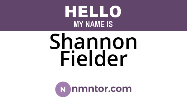 Shannon Fielder