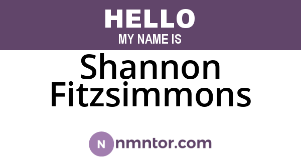 Shannon Fitzsimmons