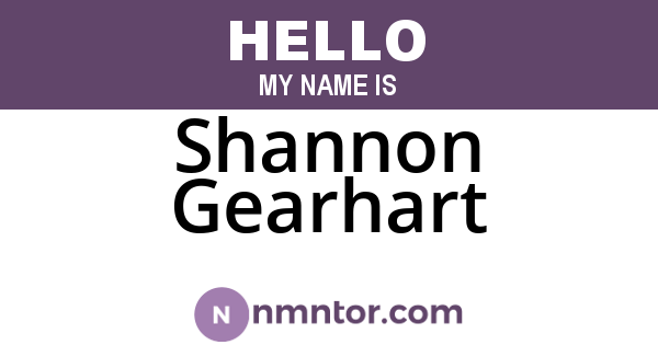 Shannon Gearhart