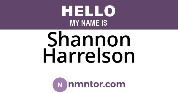 Shannon Harrelson