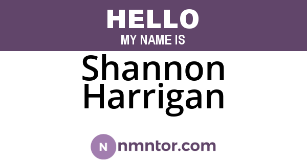 Shannon Harrigan