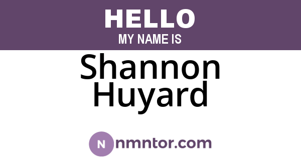 Shannon Huyard