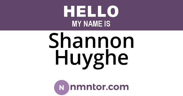 Shannon Huyghe