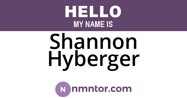 Shannon Hyberger