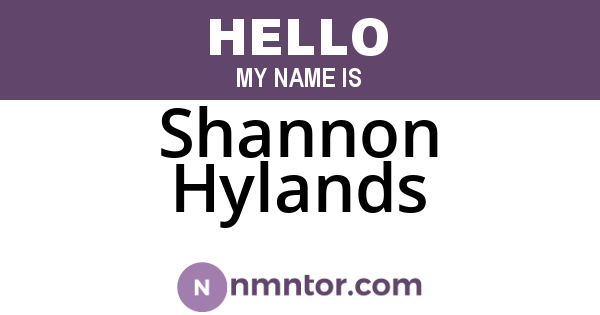 Shannon Hylands