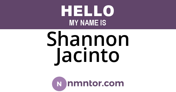 Shannon Jacinto