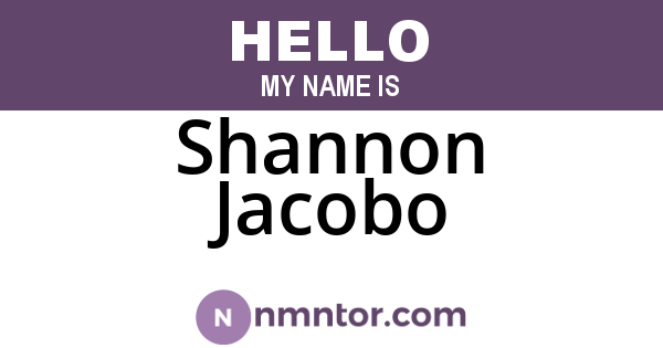 Shannon Jacobo