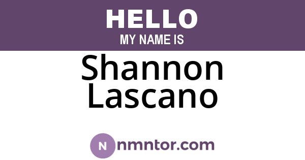 Shannon Lascano
