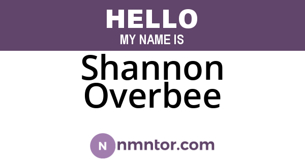 Shannon Overbee