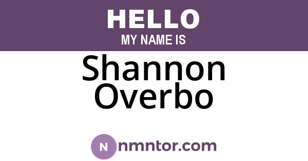 Shannon Overbo