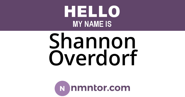 Shannon Overdorf