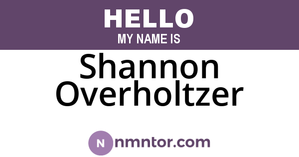 Shannon Overholtzer