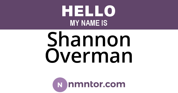 Shannon Overman