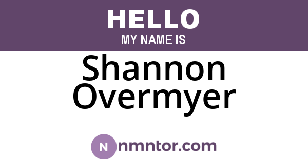 Shannon Overmyer