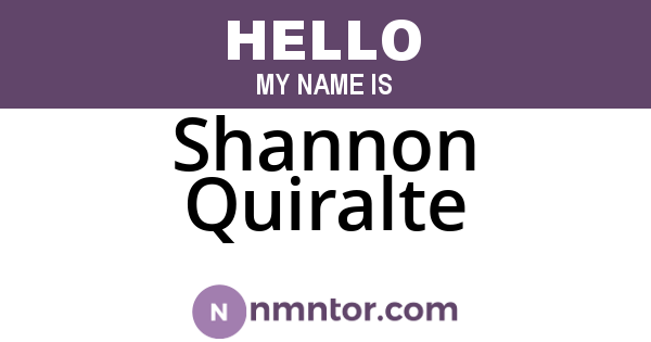 Shannon Quiralte