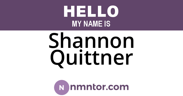 Shannon Quittner