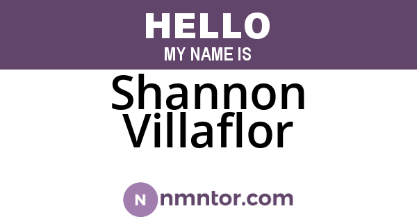 Shannon Villaflor