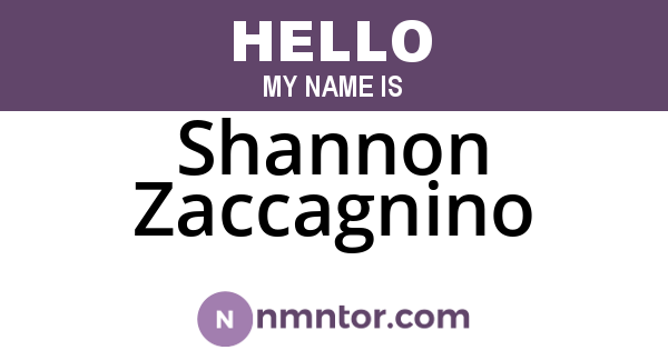 Shannon Zaccagnino