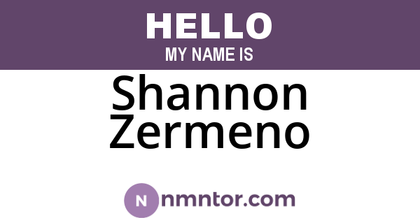Shannon Zermeno
