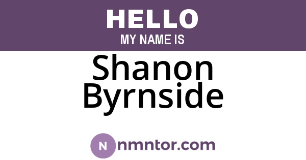 Shanon Byrnside