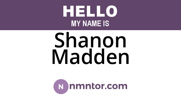 Shanon Madden
