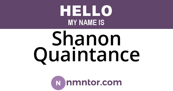 Shanon Quaintance