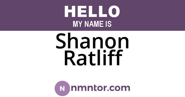 Shanon Ratliff
