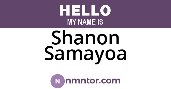 Shanon Samayoa
