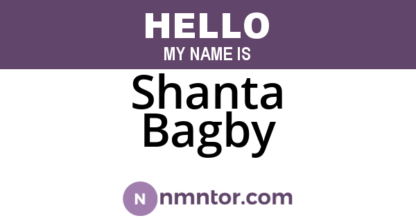 Shanta Bagby