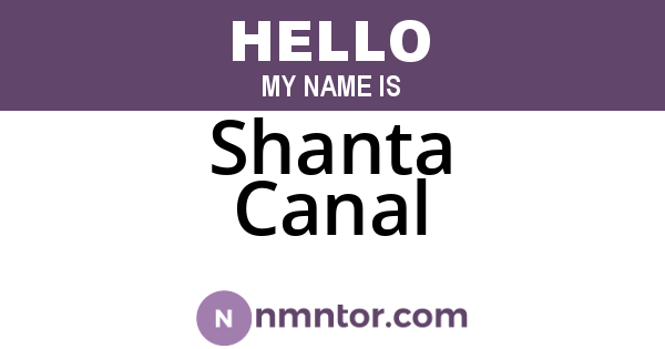 Shanta Canal
