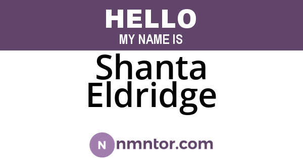 Shanta Eldridge