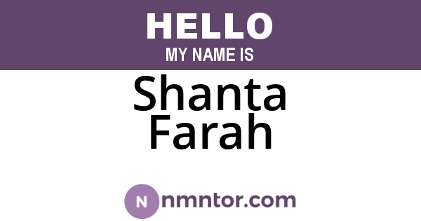 Shanta Farah
