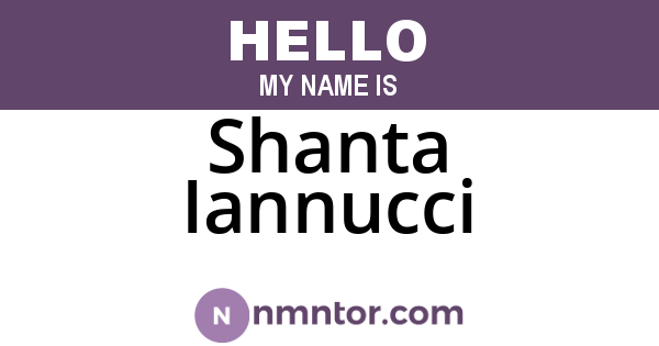 Shanta Iannucci