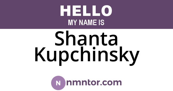 Shanta Kupchinsky