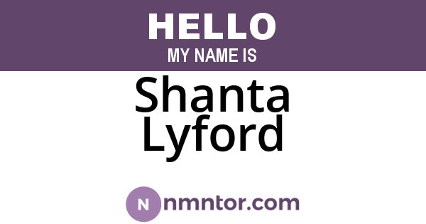 Shanta Lyford