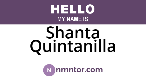 Shanta Quintanilla