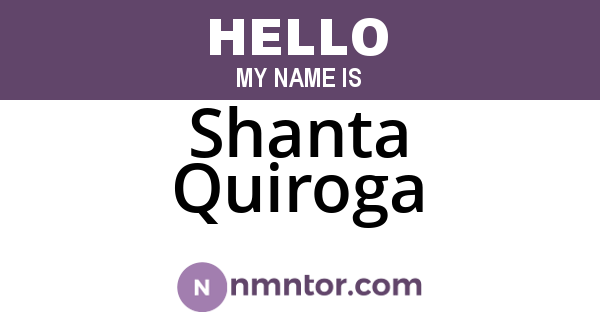 Shanta Quiroga