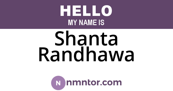 Shanta Randhawa
