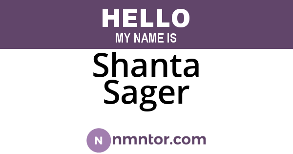 Shanta Sager